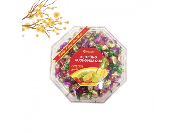 KẸO CỨNG HOA QUẢ HỘP BÁT GIÁC 350g